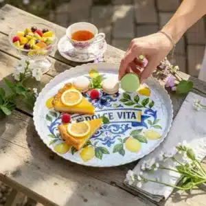 Limon Desenli Dekoratif Cam Tabak: La Dolce Vita Temalı Şık Sunum Kasesi 5 Limon Desenli Dekoratif Cam Tabak: La Dolce Vita Temalı Şık Sunum Kasesi