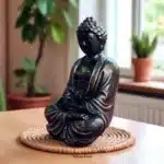 Meditasyon İçin El Yapımı Oturan Buda Heykeli