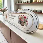Fransız Kır Evi Temalı Ahşap Tepsi
