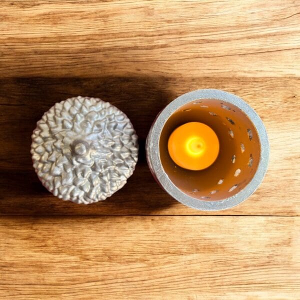 Işıklı Dekoratif Palamut Kutu – Aytaşı Malzeme, Pilli Tealight Dahil 2x8x8 cm - Görsel 4