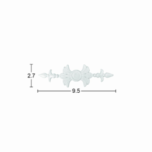 EA30| Esnek Aplik - Mobilya ve Duvar Dekoru İçin Boyanabilir Aplikler| 2,7x9,5 cm