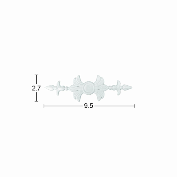 EA30| Esnek Aplik - Mobilya ve Duvar Dekoru İçin Boyanabilir Aplikler| 2,7x9,5 cm
