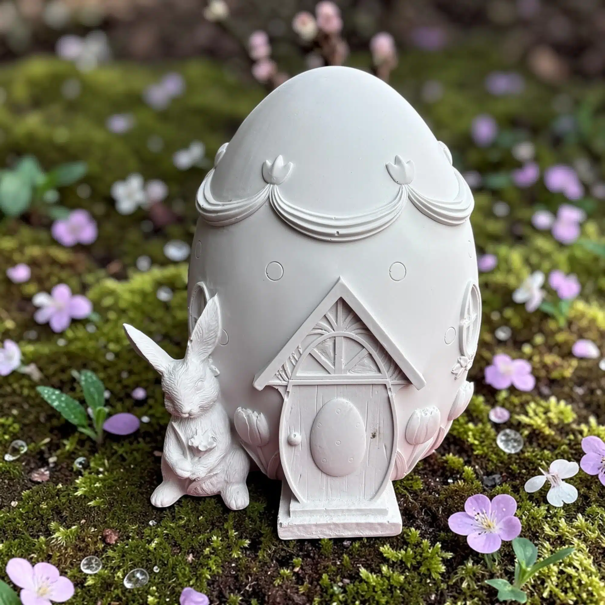 Tavşanlı Yumurta Ev Heykeli: Bahçenize Ve Odalarınıza Masalsı Bir Dokunuş