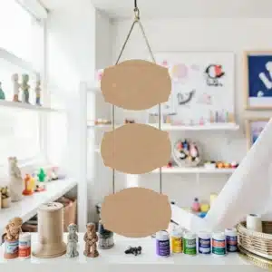 İpli Pano: 3 Bölmeli Dekoratif Boyanabilir Duvar Süsü