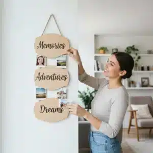 İpli Pano: 3 Bölmeli Dekoratif Boyanabilir Duvar Süsü 6 İpli Pano: 3 Bölmeli Dekoratif Boyanabilir Duvar Süsü