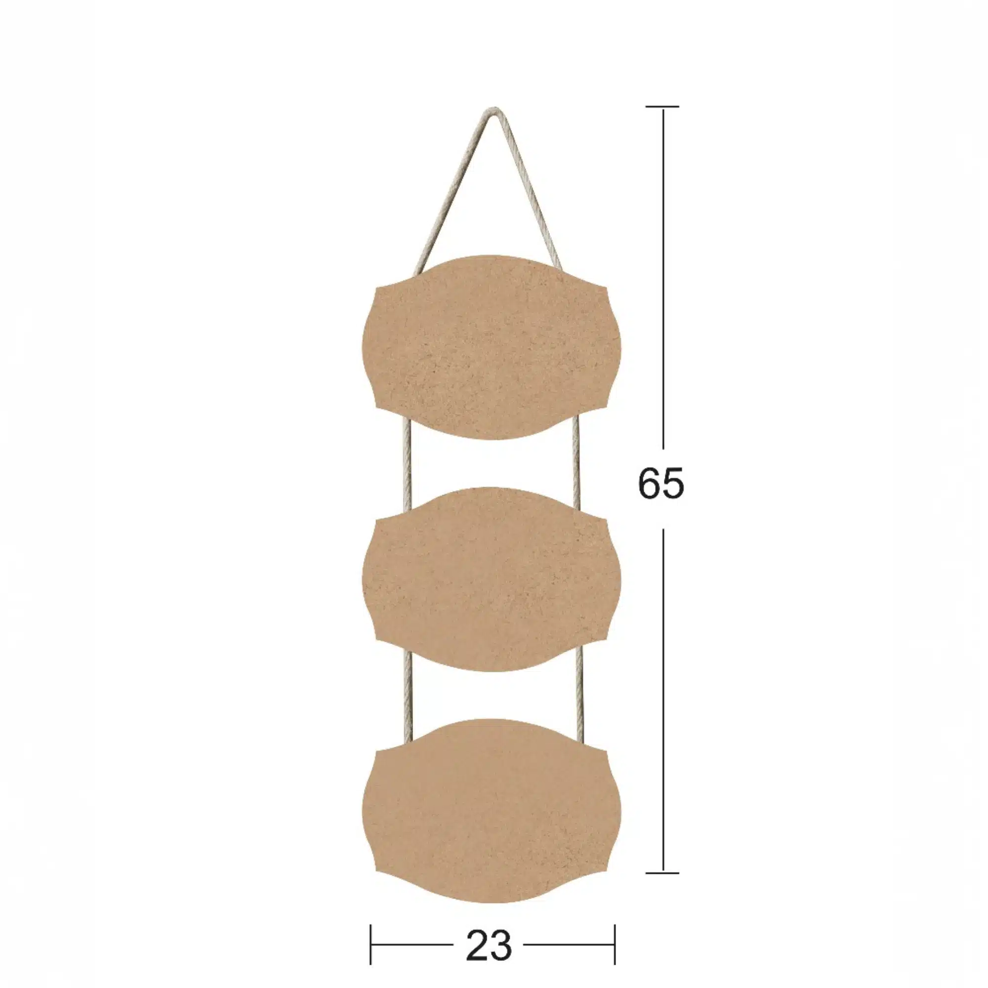 İpli Pano: 3 Bölmeli Dekoratif Boyanabilir Duvar Süsü 5 İpli Pano: 3 Bölmeli Dekoratif Boyanabilir Duvar Süsü