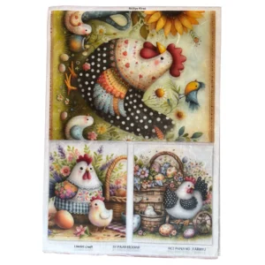 Pirinç Dekopaj Kağıdı-FARM12 | 29x42 cm 2 Pirinç Dekopaj Kağıdı-FARM12