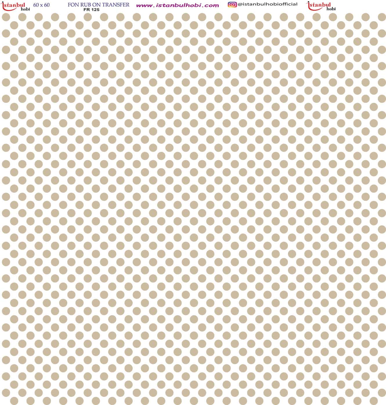 FR20125.jpg Fon Rub On Transfer Kağıdı: Dekoratif Süsleme Kağıdı - Fr125 | 60X60 Cm - Görsel 1