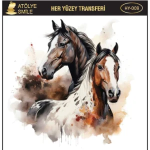 Ütü ile Rub On Transfer Kağıdı: Dekoratif Süsleme Kağıdı-HY009-AS