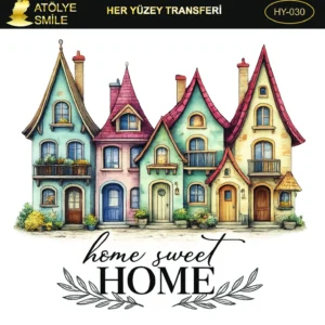 Ütü ile Rub On Transfer Kağıdı: Dekoratif Süsleme Kağıdı-HY030-AS