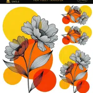 Ütü ile Rub On Transfer Kağıdı: Dekoratif Süsleme Kağıdı-HY1009-AS