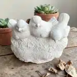 Üçlü Kuş Figürlü “Welcome” Yazılı Dekoratif Obje: Dekoratif Ev Hediyesi