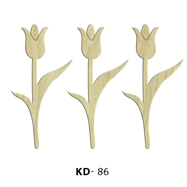 KD2086.jpg Kd86 Paket Süs-Zarif Saplı Lale Figürü - Görsel 1