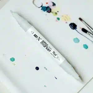 ART-X Acrylic Marker Duo 130: Çift Uçlu Akrilik Markör Kalem-Beyaz