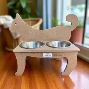 Ahşap Kedi Mama Kabı
