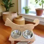 Ahşap Kedi Mama Kabı