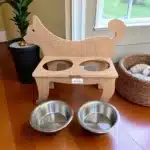 Ahşap Kedi Mama Kabı