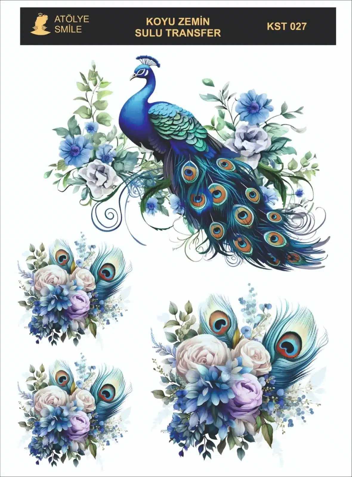 KST027-AS | Koyu Zemin Sulu Transfer Kağıdı (25x35 cm) 1 KST027-AS | Koyu Zemin Sulu Transfer Kağıdı (25x35 cm)