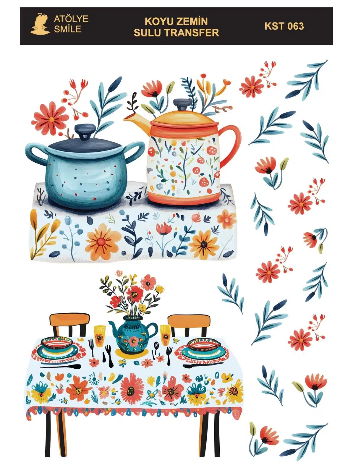 KST063-AS | Koyu Zemin Sulu Transfer Kağıdı (25x35 cm) 1 KST063-AS | Koyu Zemin Sulu Transfer Kağıdı (25x35 cm)