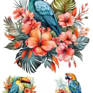 KST154 | Koyu Zemin Sulu Transfer Kağıdı-25x35 cm