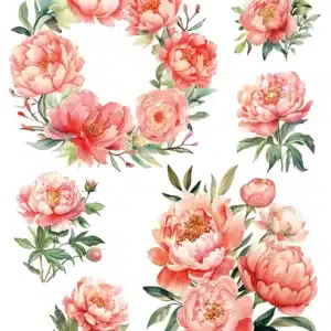 KST167 | Koyu Zemin Sulu Transfer Kağıdı-25x35 cm