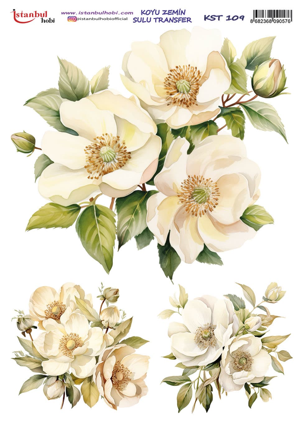 KST109 | Sulu Transfer Kağıdı-25x35 cm 1 Kst109 | Sulu Transfer Kağıdı-25X35 Cm