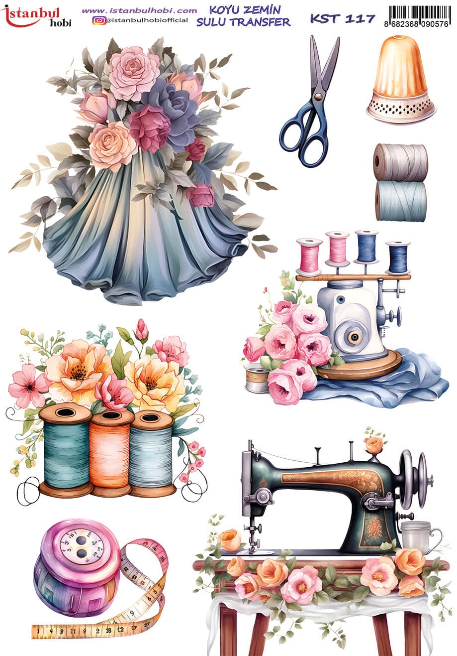 KST117 | Sulu Transfer Kağıdı-25x35 cm 1 Kst117 | Sulu Transfer Kağıdı-25X35 Cm