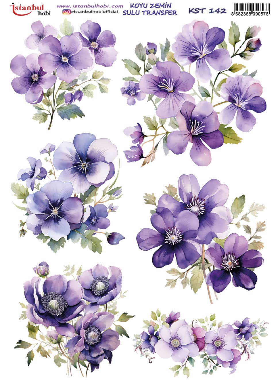 KST142 | Sulu Transfer Kağıdı-25x35 cm 1 Kst142 | Sulu Transfer Kağıdı-25X35 Cm