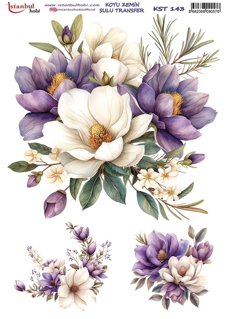 KST143 | Sulu Transfer Kağıdı-25x35 cm 1 Kst143 | Sulu Transfer Kağıdı-25X35 Cm