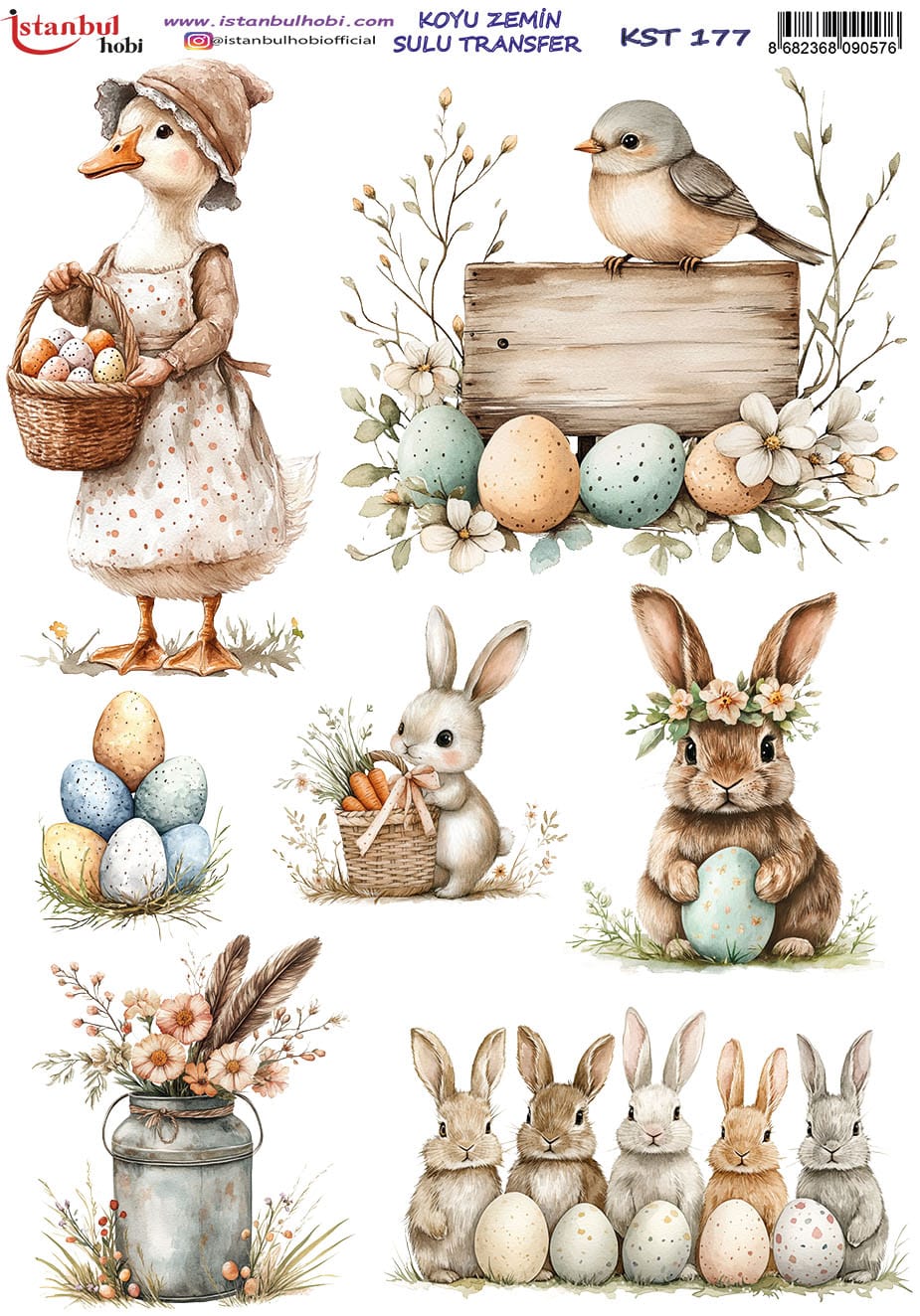 KST177 | Sulu Transfer Kağıdı-25x35 cm 1 Kst177 | Sulu Transfer Kağıdı-25X35 Cm