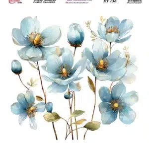 Ütü Ile Rub On Transfer Kağıdı: Dekoratif Süsleme Kağıdı - Kt136 | 20X20 Cm