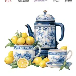 Ütü ile Rub On Transfer Kağıdı: Dekoratif Süsleme Kağıdı - KT164 | 20x20 cm