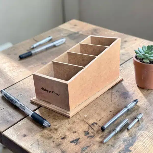 4 Bölmeli Çamsan Mdf Ahşap Kumandalık