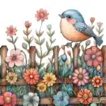 Ütü ile Rub On Transfer Kağıdı: Dekoratif Süsleme Kağıdı - KT193 | 20x20 cm