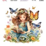 Ütü ile Rub On Transfer Kağıdı: Dekoratif Süsleme Kağıdı - KT146 | 20x20 cm