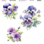 Ütü ile Rub On Transfer Kağıdı: Dekoratif Süsleme Kağıdı - KT176 | 20x20 cm