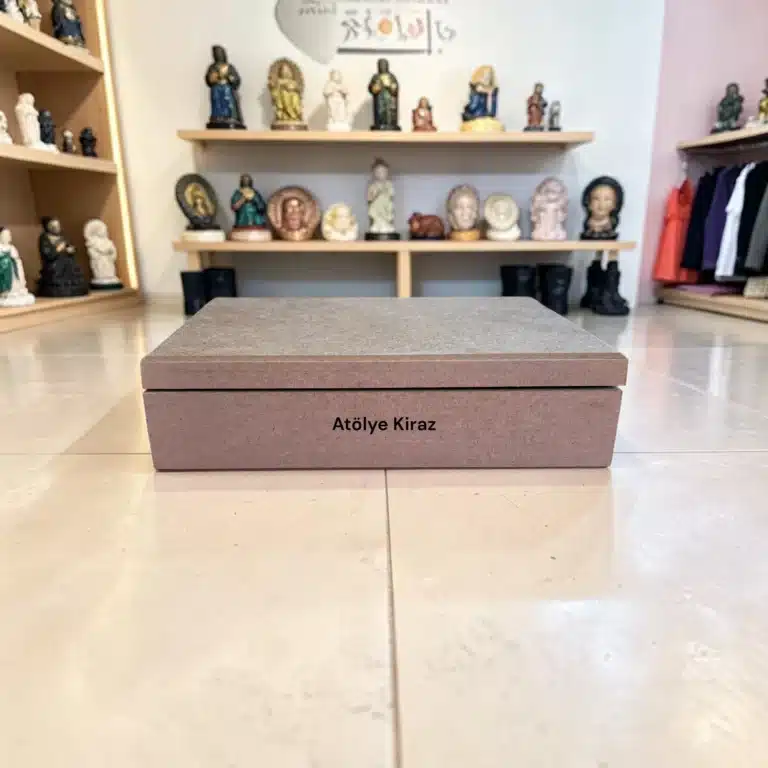 Boyanabilir Mdf Ahşap Kutu Atölye Kiraz Sanat Galerisi Konsepti