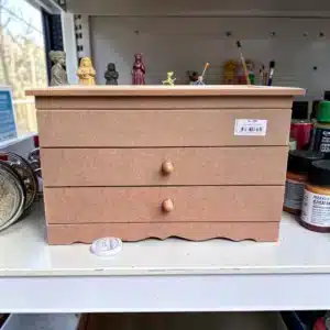 İki Çekmeceli Ve Saklama Bölmeli Ahşap Kutu: Dekoratif Ev Ve Mutfak Dekoru