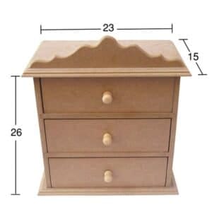 Üç Çekmeceli Çok Amaçlı Kutu