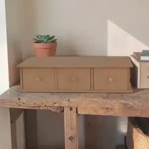 Üç Çekmeceli Yatay Kutu: Masaüstü ve Hobi Alanlarınız İçin Şık Düzenleyici