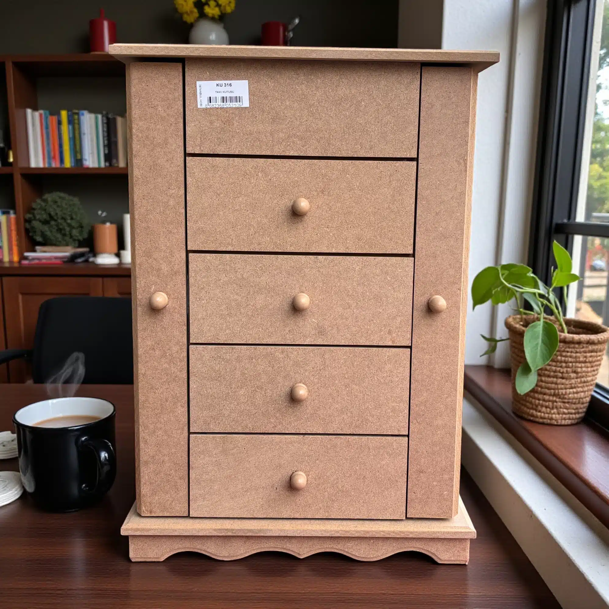 Çekmeceli ve Bölmeli Ham Ahşap Takı Kutusu: Hazineleriniz İçin Özel Bir Yuva