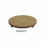 Atölye Kiraz boyanabilir ayaklı yuvarlak sunumluk 22x22x2,5 cm ham ahşap obje
