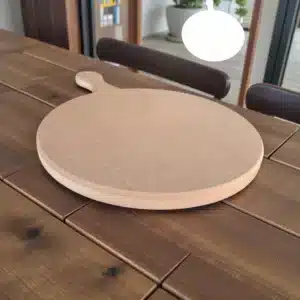 Yuvarlak Tekerlekli Sunumluk: 18 mm Ham MDF Servis ve Boyama Tabağı 3 Yuvarlak Tekerlekli Sunumluk