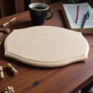 Oval Kesim Ham Ahşap Kapı Süsü ve Duvar Panosu: Hayalinizdeki Tasarımın Boş Tuvali