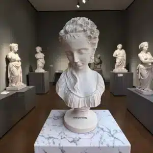 Çiçek Saçlı Güzel Kadın Büstü: Dekoratif Heykel