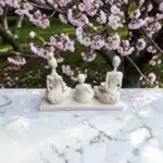 Aile Figürlü Üçlü Mumluk: Evinize Sıcaklık Katan Etnik Tasarım