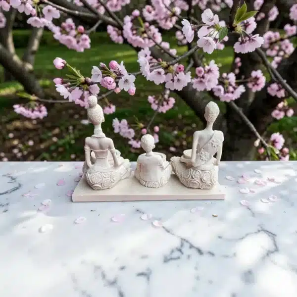 Aile Figürlü Üçlü Mumluk: Evinize Sıcaklık Katan Etnik Tasarım