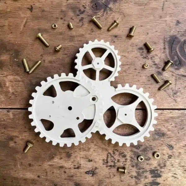 Boyanabilir Dişli Çark Rölyefi: Endüstriyel Steampunk Dekoratif Polyester Aplike