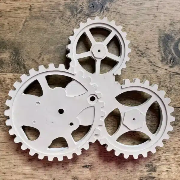 Boyanabilir Dişli Çark Rölyefi: Endüstriyel Steampunk Dekoratif Polyester Aplike