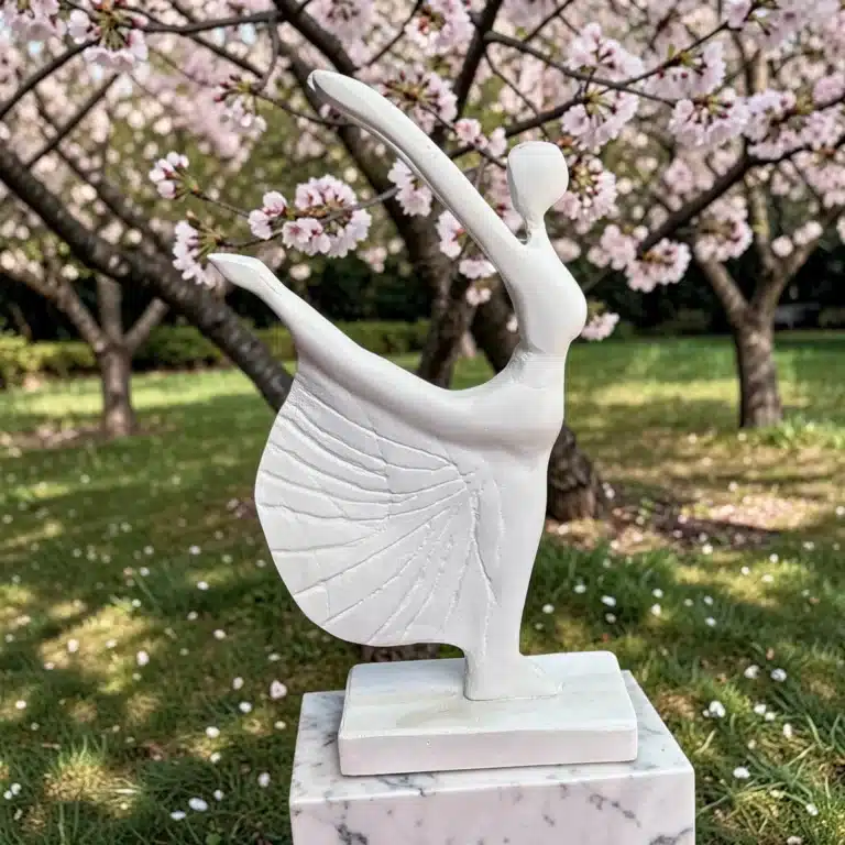 Boyanabilir Soyut Balerin Heykeli: Modern Dansçı Polyester Obje